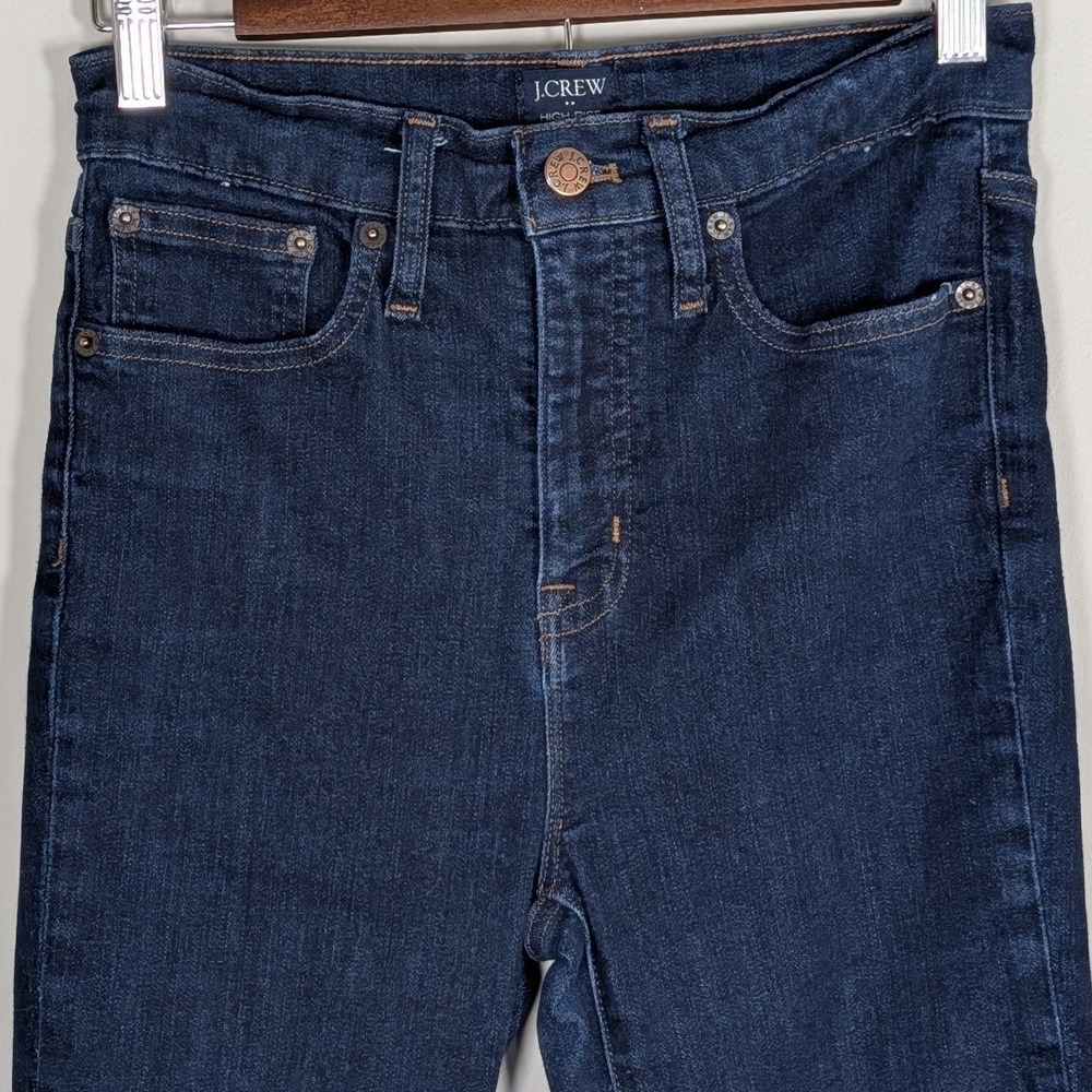 J.Crew High-Rise Skinny Jeans Size 26 Dark Indigo Blue Fair Trade Denim